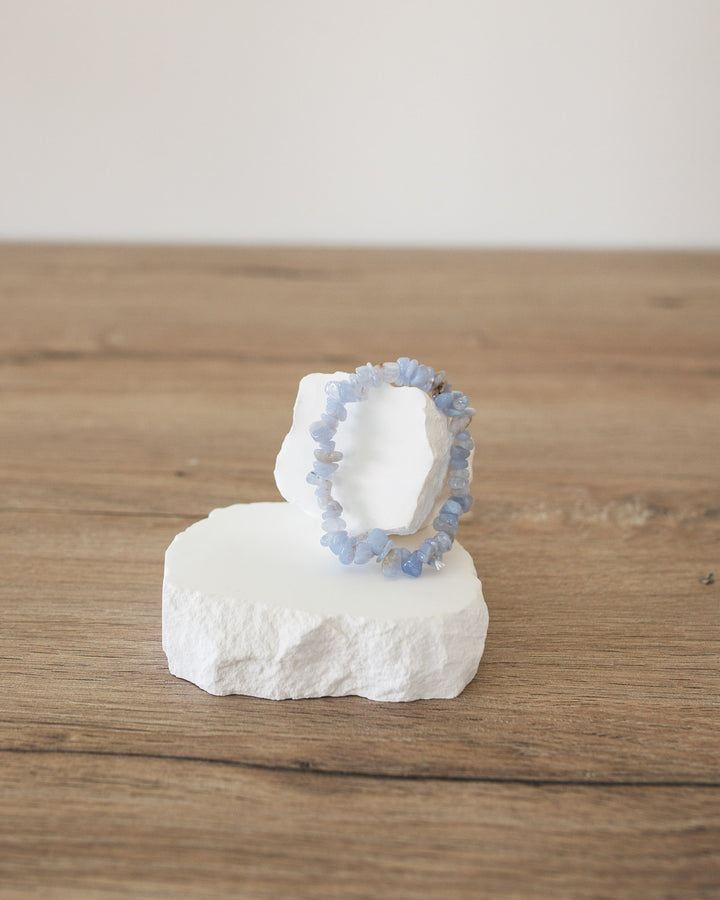 Bracelet Chips en Agate Blue Lace