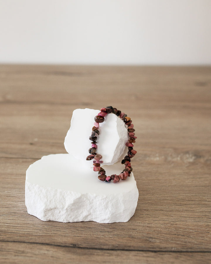 Bracelet Chips en Rhodonite