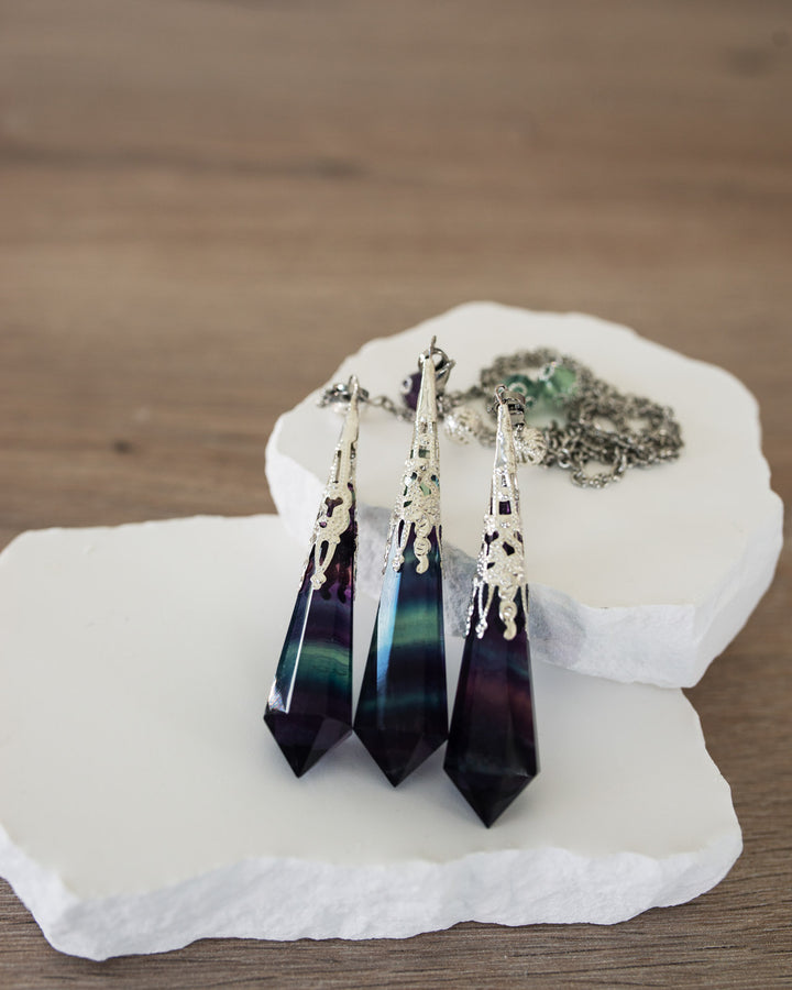 Pendule en fluorite