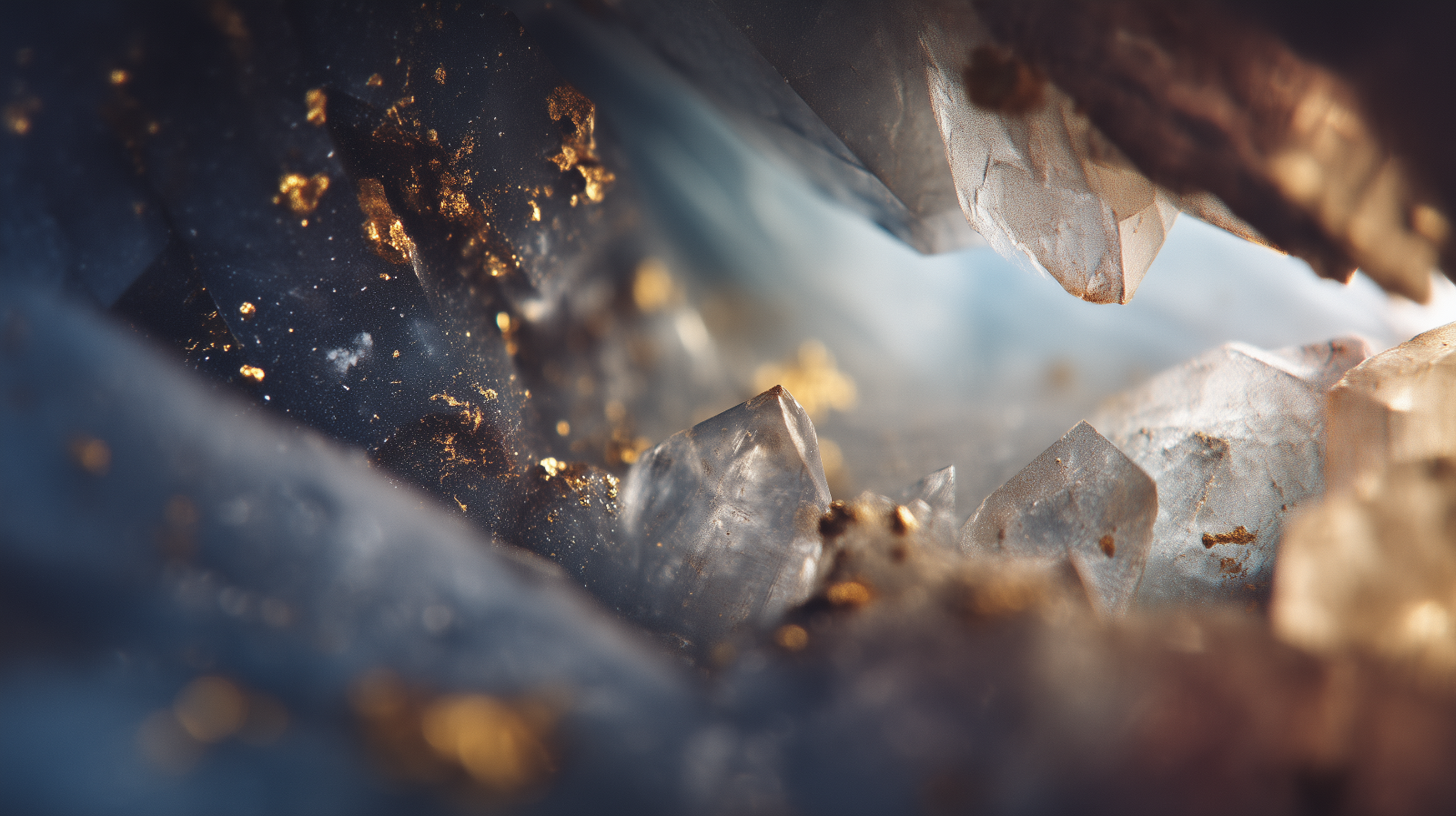 Une vue macro d'un cristal