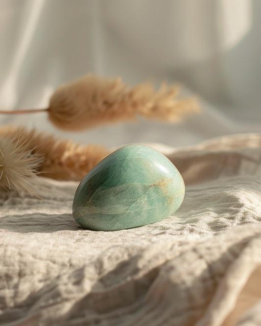 Une pierre roulée Amazonite