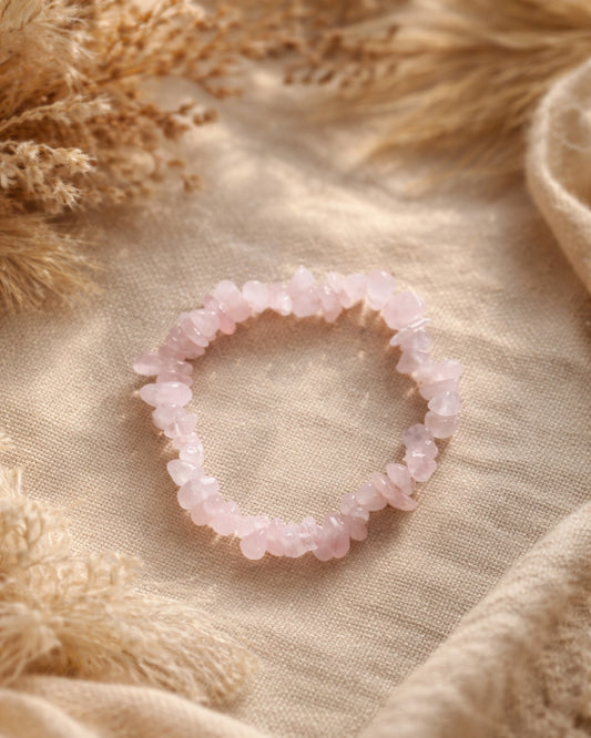 Bracelet Chips Quartz Rose