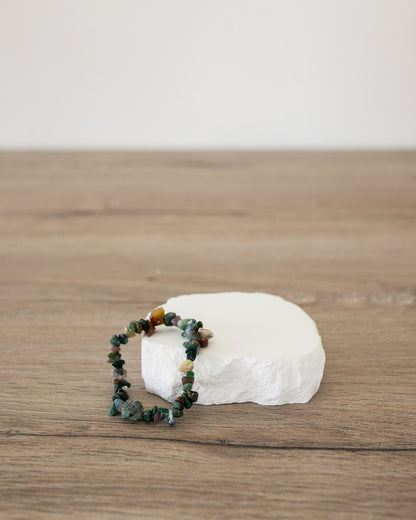 Bracelet Chips Agate Indienne