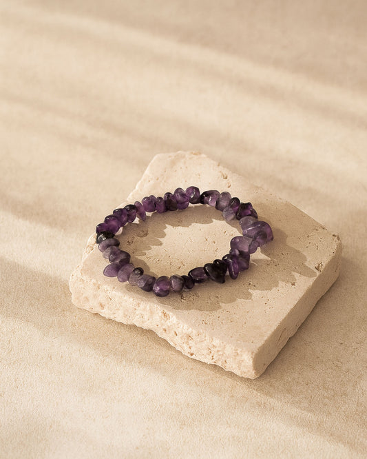 Bracelet Chips en Améthyste
