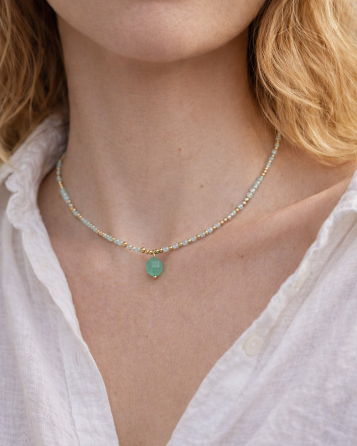 Collier Pure Aventurine Verte